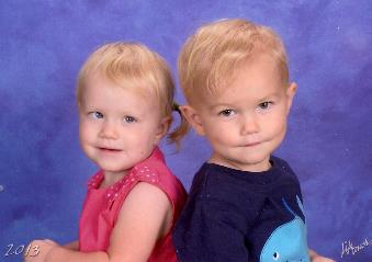 Karen and husband Jon with the twins